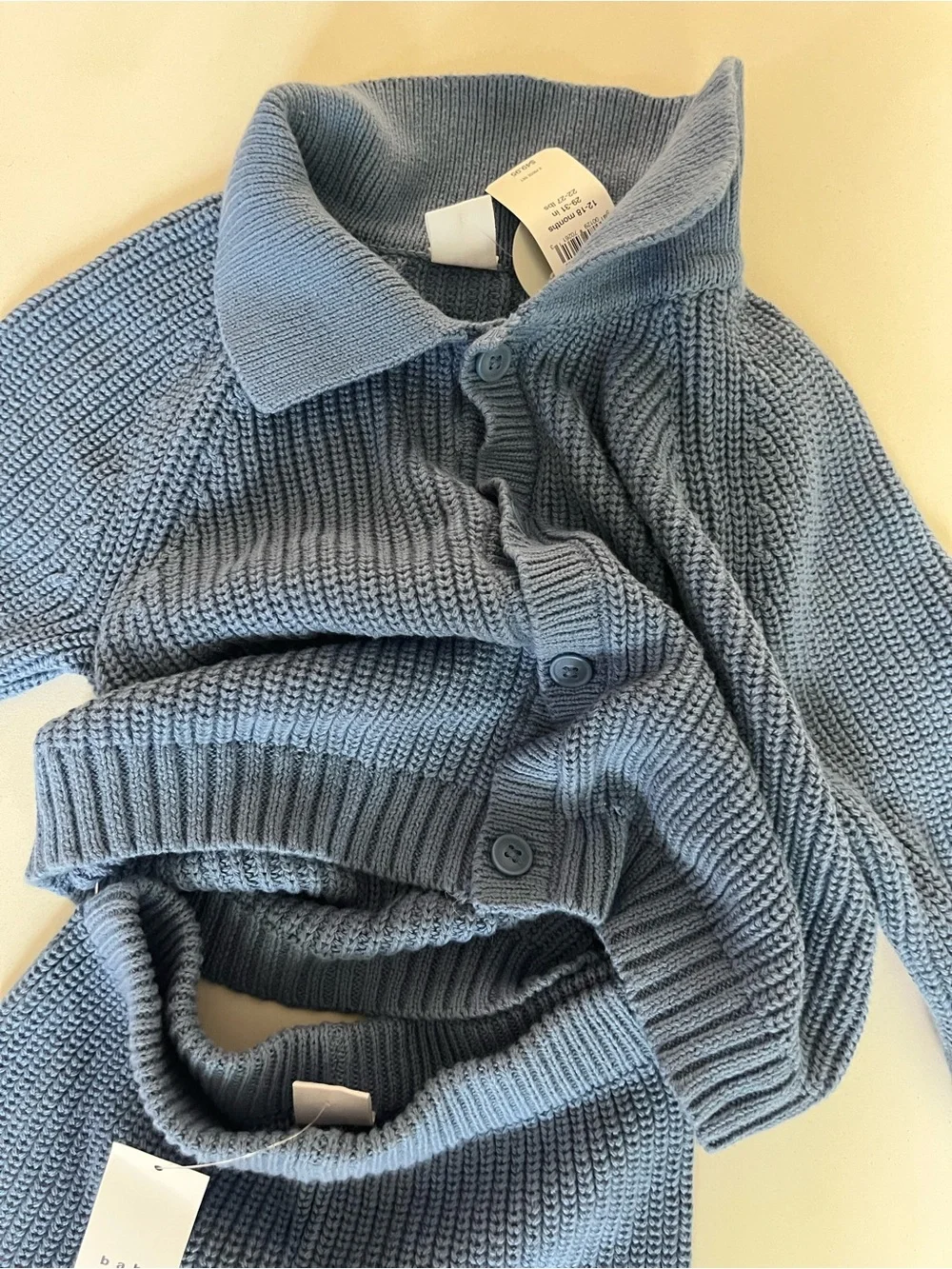 BABY GAP NWT 2 Piece Set, Knit Button Up Sweater and Pants, 12-18 Months